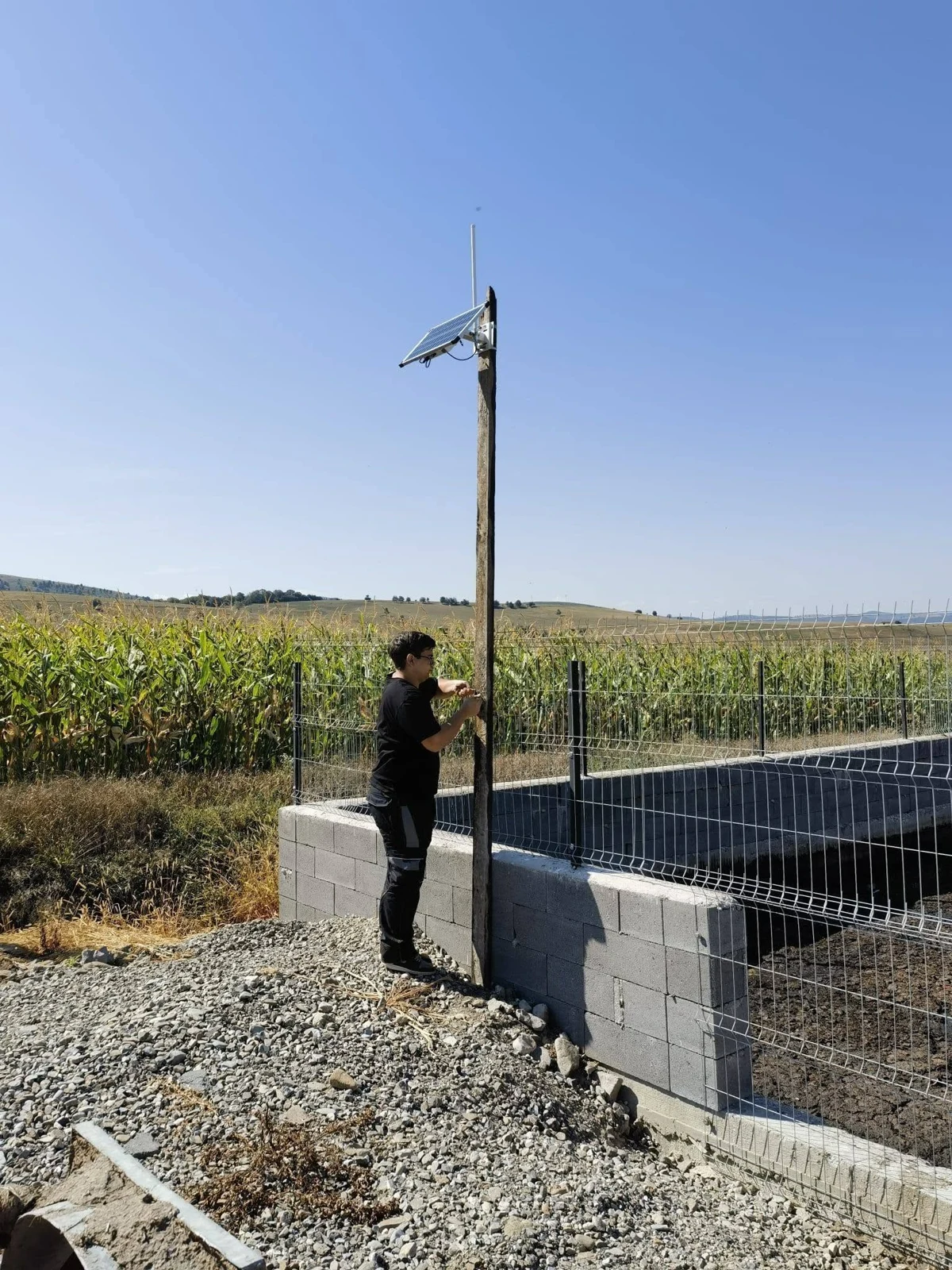 Postavljanje solarne LoRa stanice na farmi